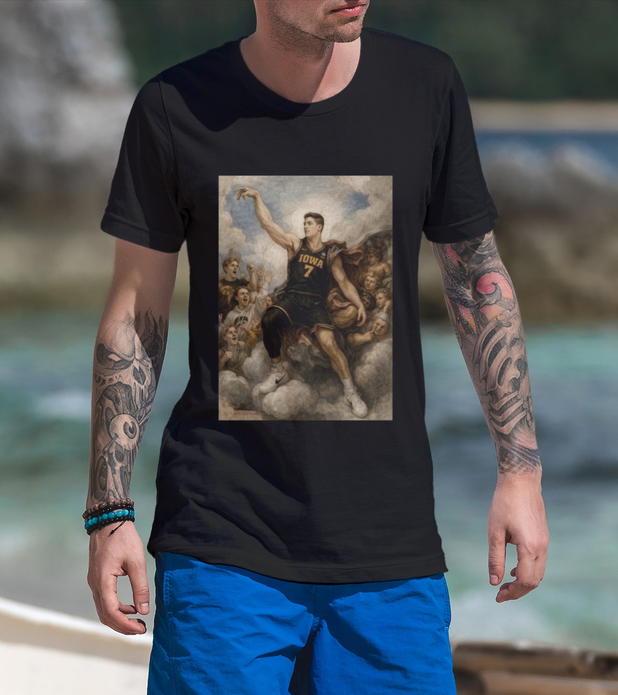 Iowa Hawkeyes Alvaro Folgueiras Number 7 Basketball Renaissance Style Fans T-Shirt