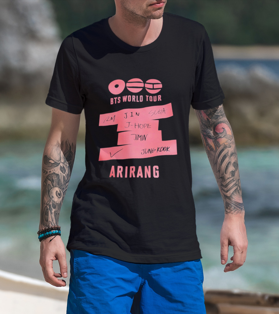 BTS World Tour 2026 Arirang Jimin Suga Jin J Hope Jungkook RM V T-Shirt