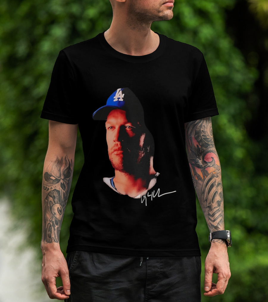 Clayton Kershaw LA Dodgers Baseball Cap Image T-Shirt
