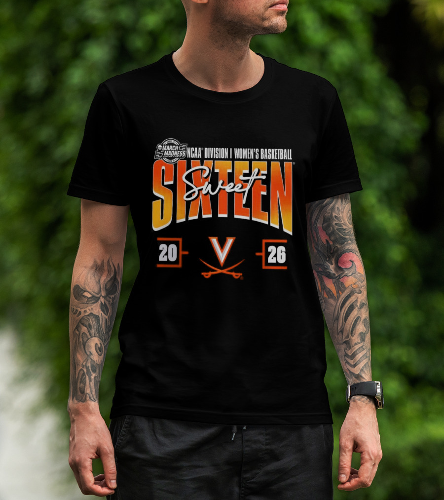 2026 NCAA Women's Basketball Sweet Sixteen Virginia Cavaliers Tournament T-Shirt