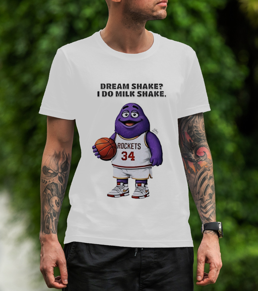 Dream Shake Rockets Basketball 34 Milk Shake Grimace T-Shirt