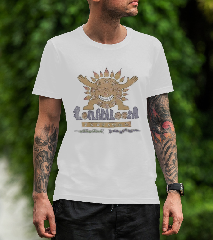Lollapalooza Festival Sunburst Full Lineup 1992 T-Shirt
