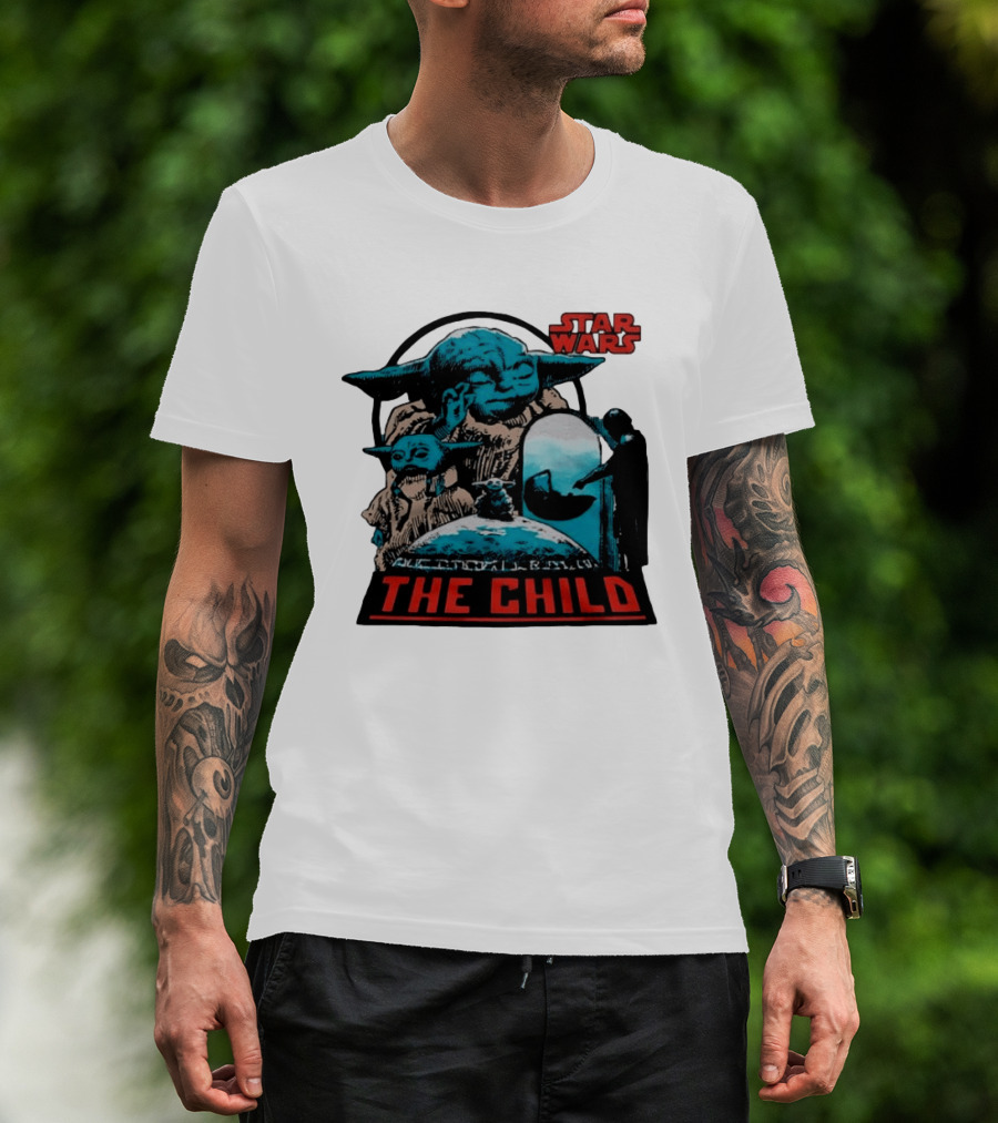 Star Wars The Mandalorian Grogu The Child Retro Comic T-Shirt