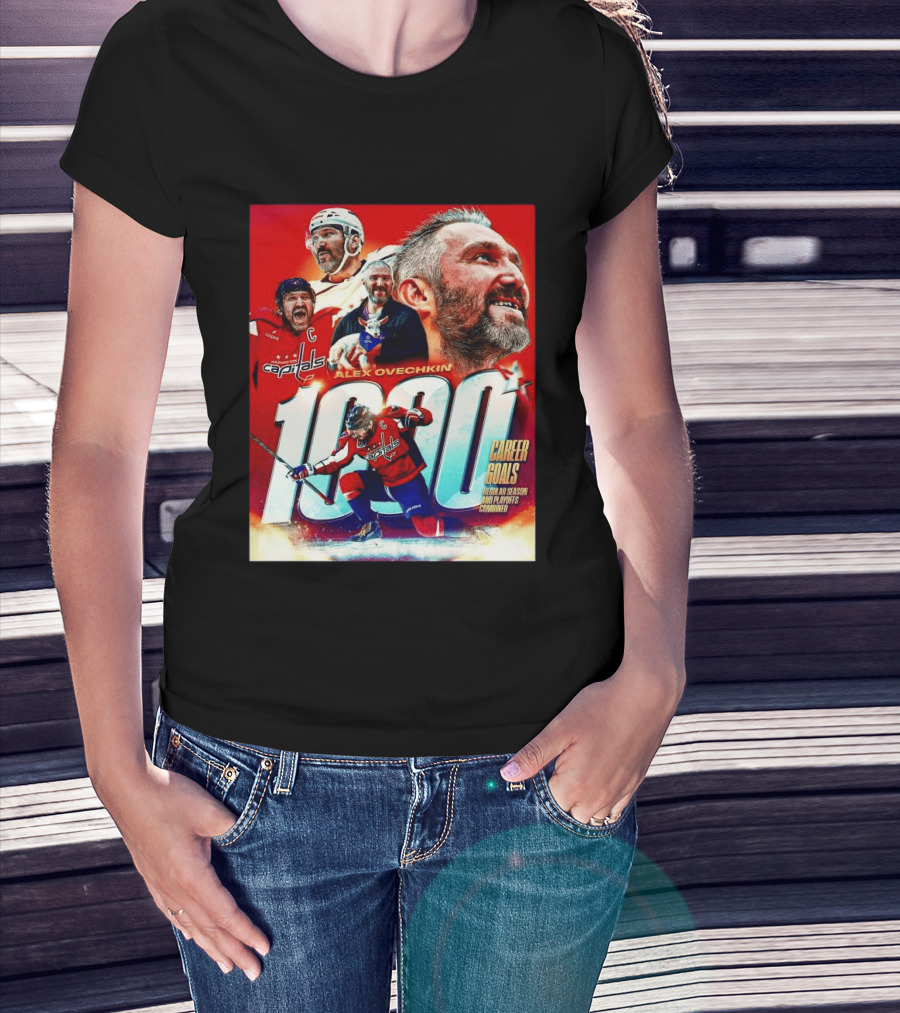 Alex Ovechkin Capitals 1000 Career Goals Iconic NHL T-Shirt