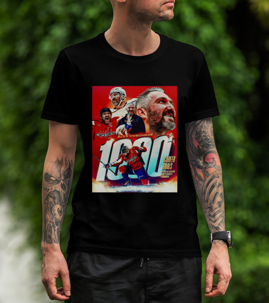 Alex Ovechkin Capitals 1000 Career Goals Iconic NHL T-Shirt