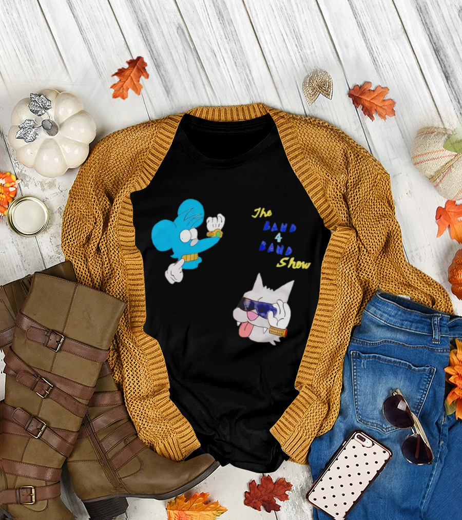 The Itchy and Scratchy Band 4 Band Show Cartoon Characters T-Shirt
