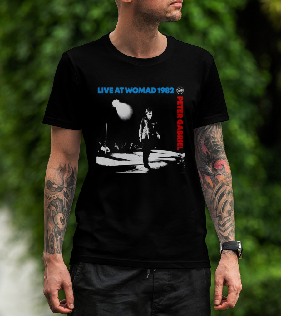 Live At Womad 1982 Peter Gabriel Vintage Concert Festival Archival T-Shirt