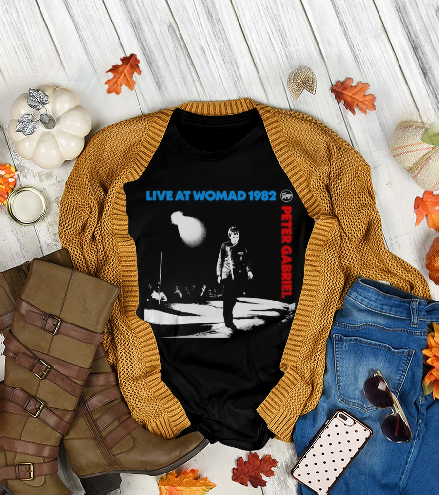 Live At Womad 1982 Peter Gabriel Vintage Concert Festival Archival T-Shirt