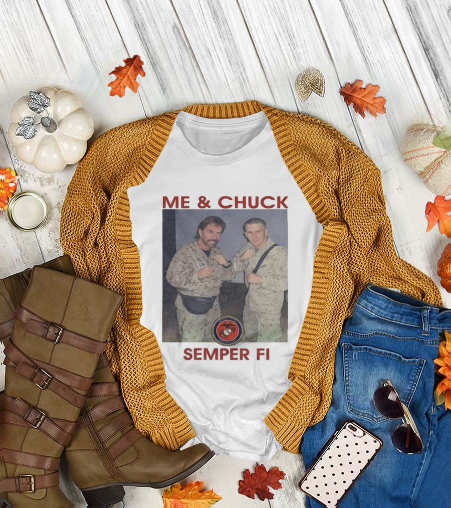 Me And Chuck Semper Fi USMC Marines T-Shirt