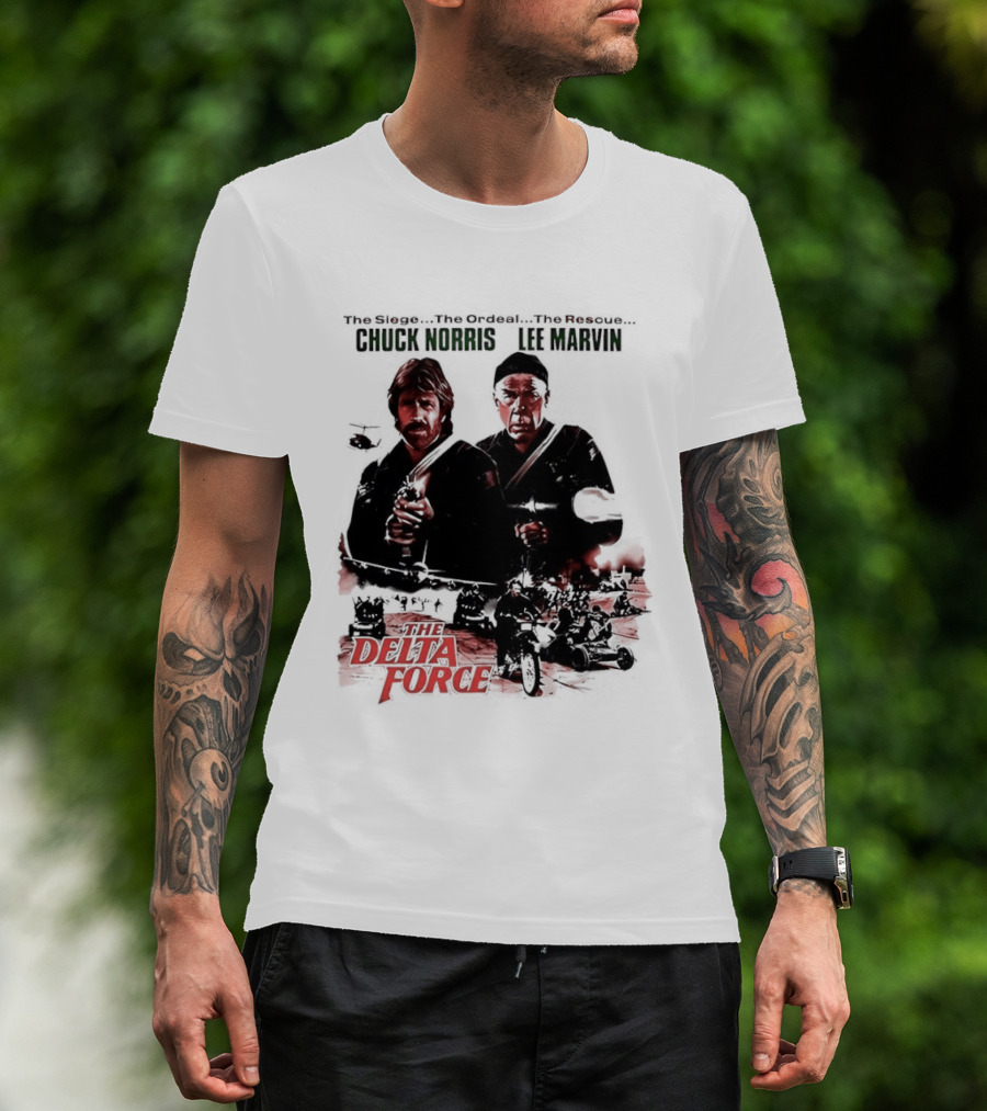 The Delta Force 1986 Chuck Norris Lee Marvin Movie T-Shirt