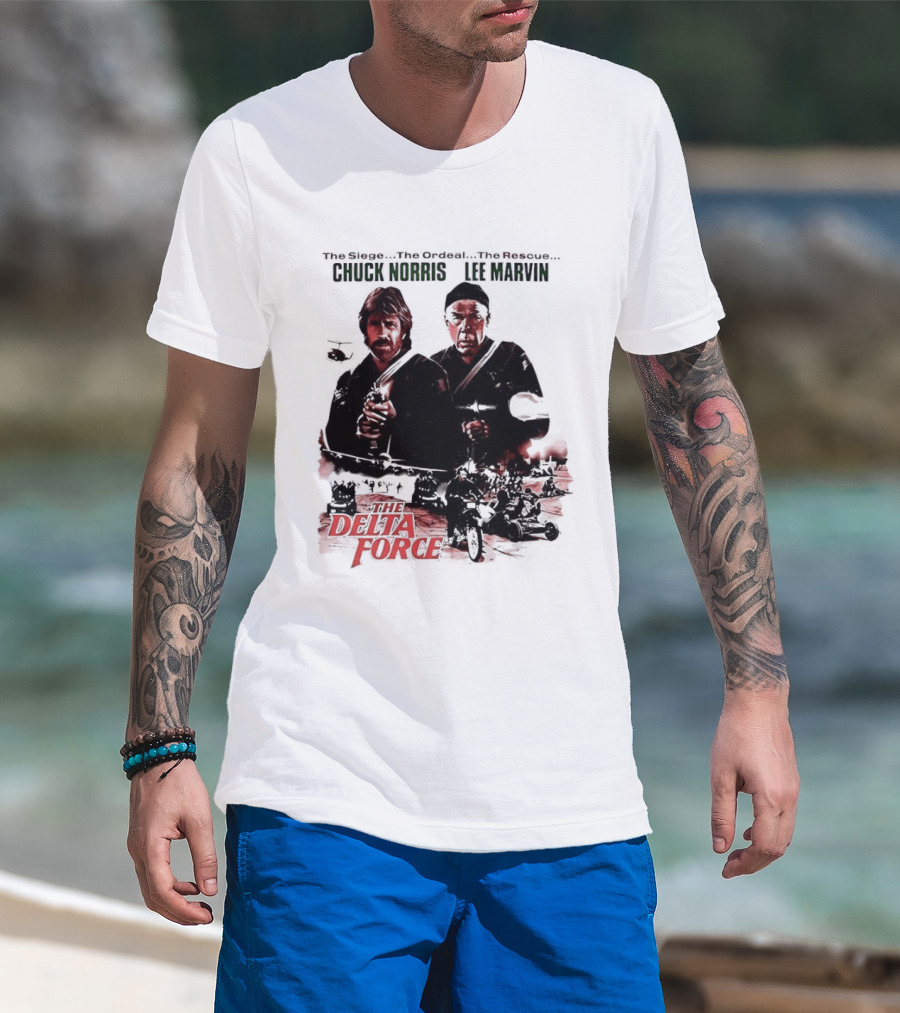 The Delta Force 1986 Chuck Norris Lee Marvin Movie T-Shirt