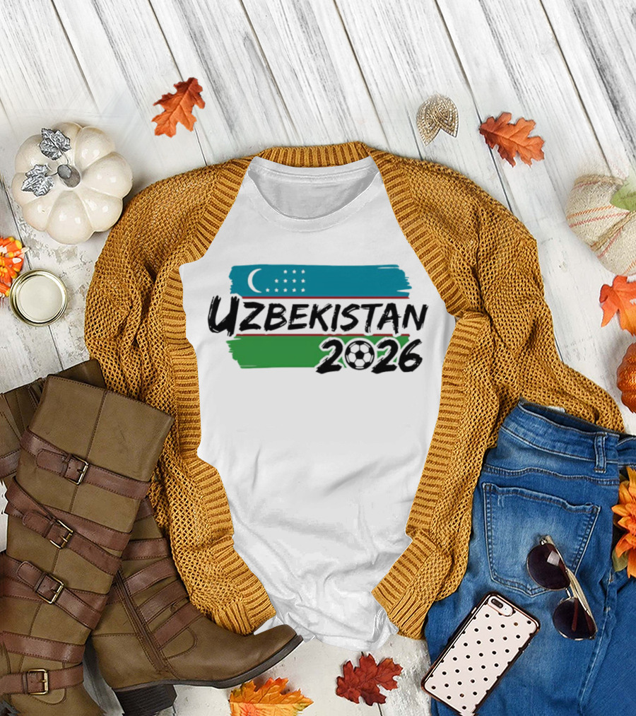 Uzbekistan 2026 National Team World Cup Soccer Flag T-Shirt