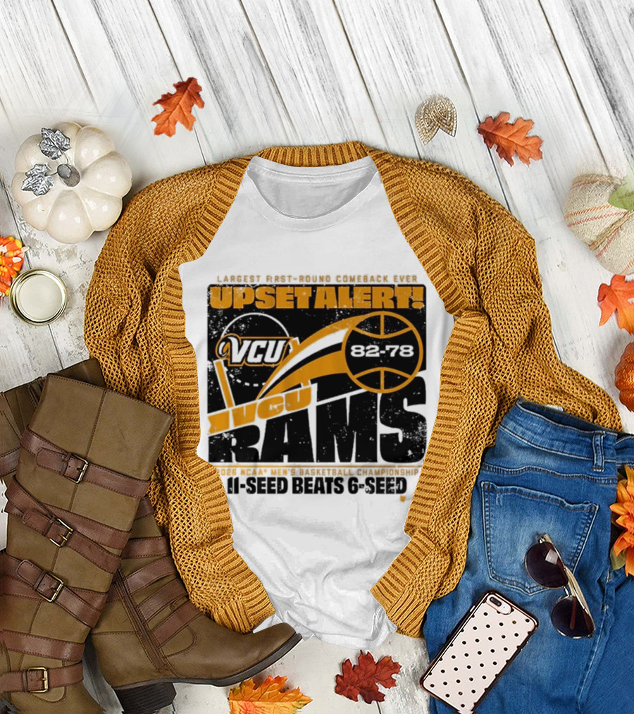 VCU Rams 2026 March Madness Upset Alert MBB Eleven Over Sixçado T-Shirt