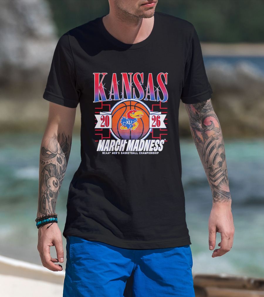 Kansas Jayhawks 2026 NCAA Men's Basketball Championship March Madness T-Shirt