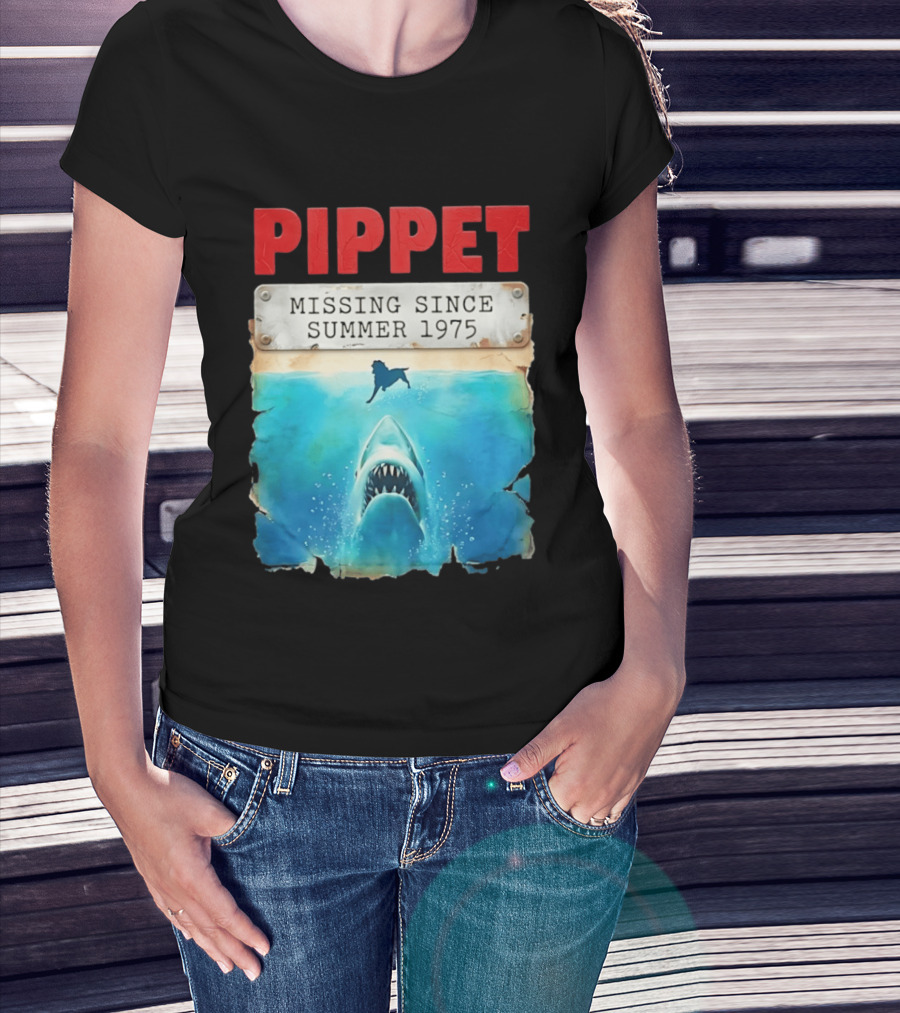 Pippet Missing Since Summer 1975 Shark Attack Scene T-Shirt