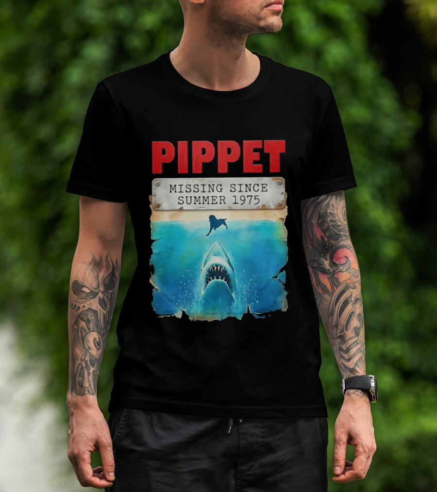 Pippet Missing Since Summer 1975 Shark Attack Scene T-Shirt