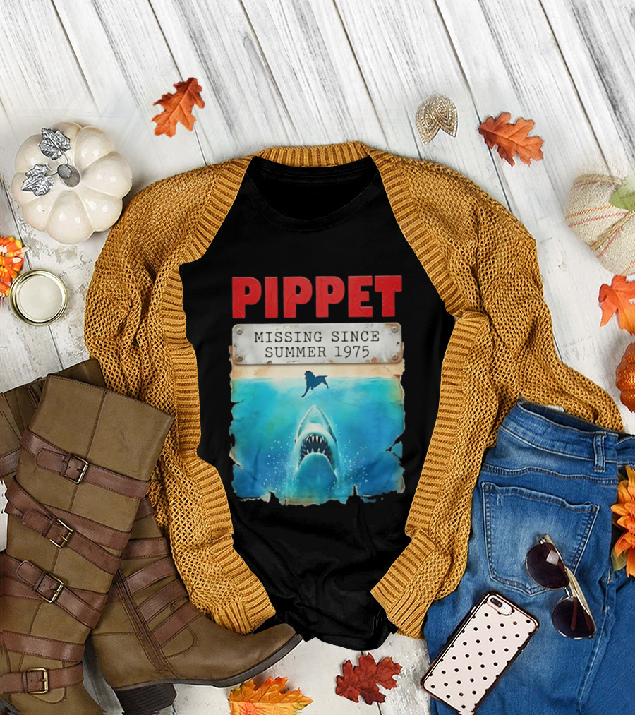 Pippet Missing Since Summer 1975 Shark Attack Scene T-Shirt