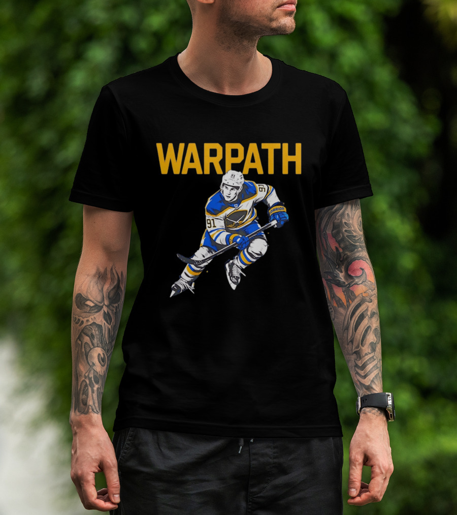 Warpath Josh Doan 91 Buffalo Sabres Hockey T-Shirt