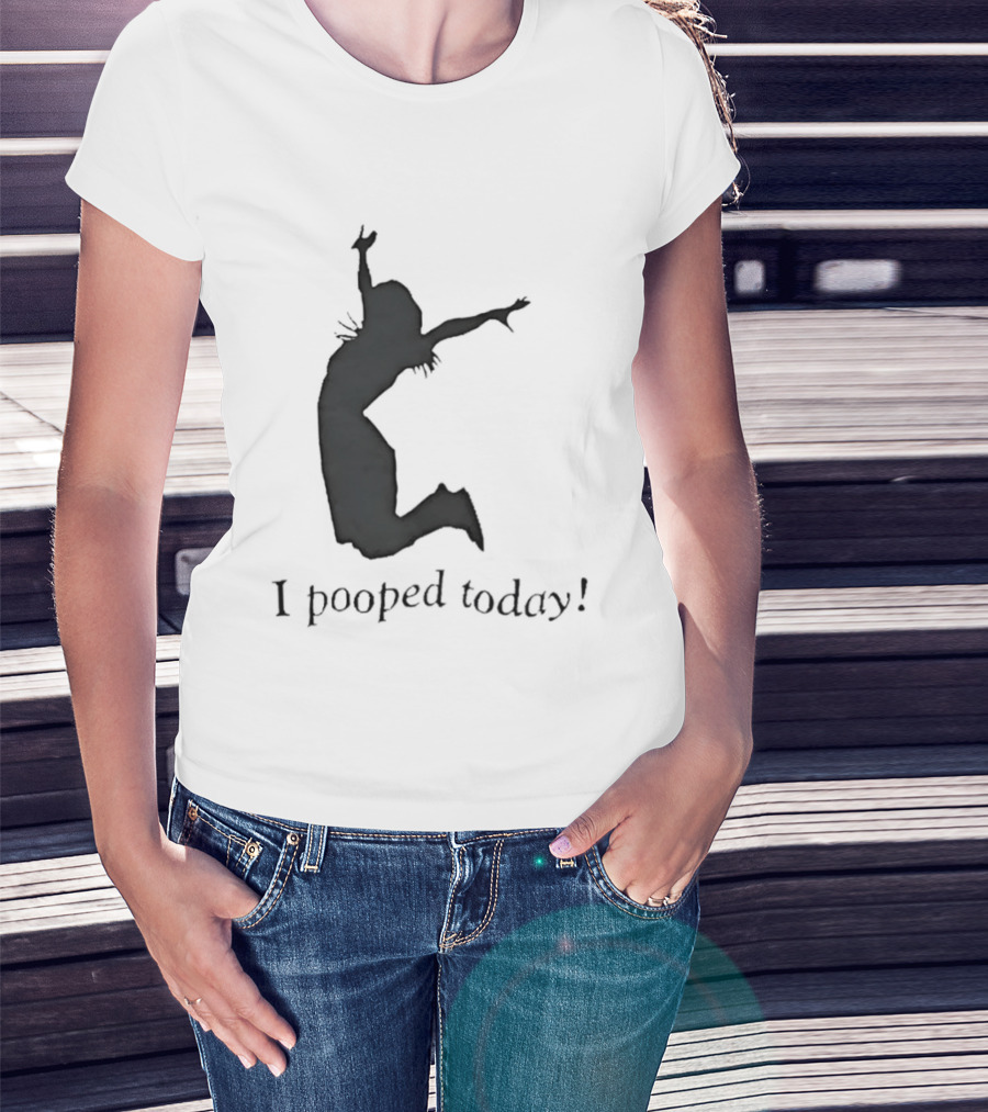 I Pooped Today Jumping Silhouette Celebration T-Shirt