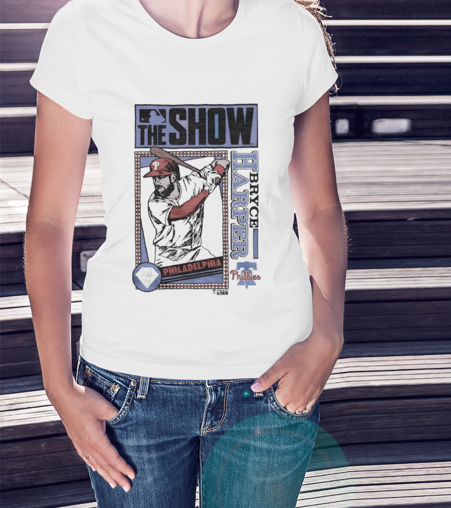 The Show Bryce Harper Philadelphia Phillies MLB Caricature T-Shirt