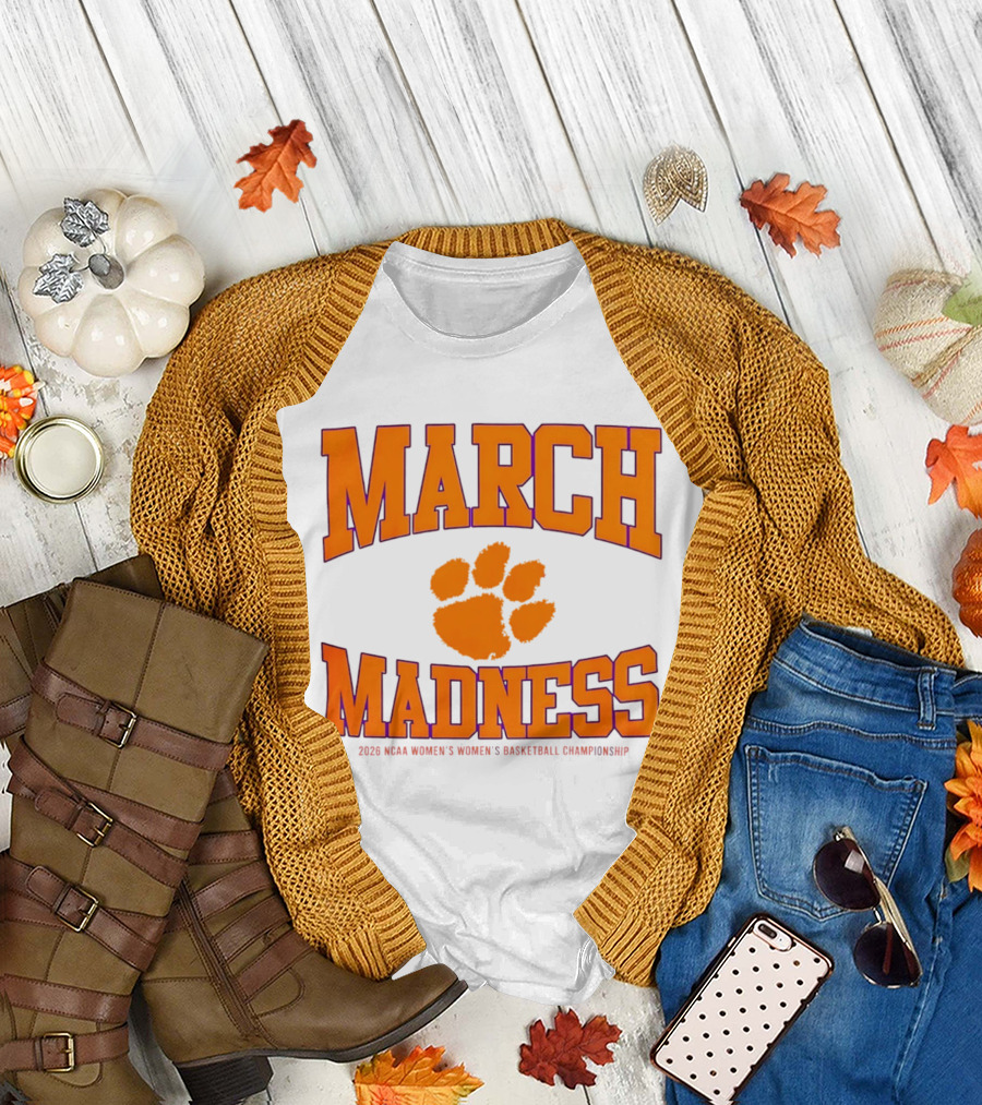Clemson Tigers Women's Basketball NCAA March Madness 2026 Championship T-Shirt