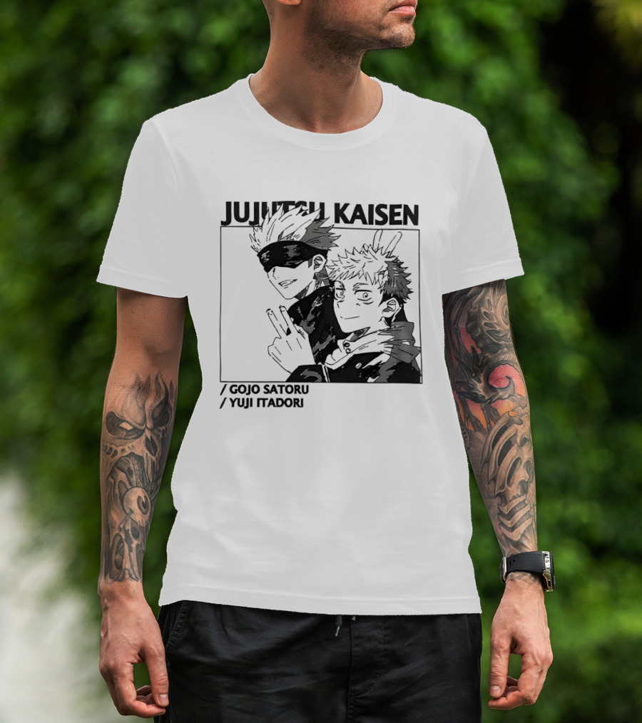 Jujutsu Kaisen Gojo Satoru Yuji Itadori Anime Characters T-Shirt