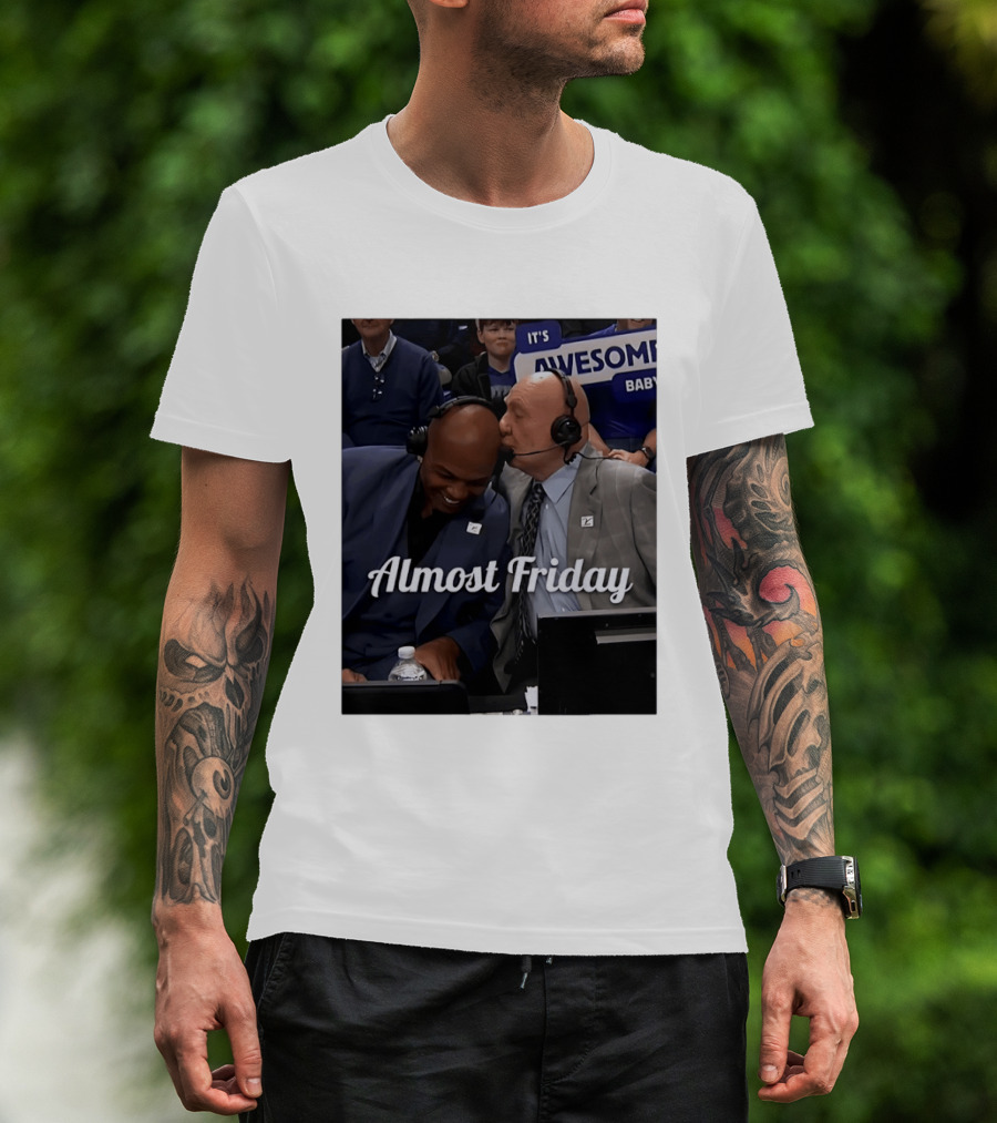Dick Vitale Kissing Charles Barkley Almost Friday It's Awesome Baby T-Shirt