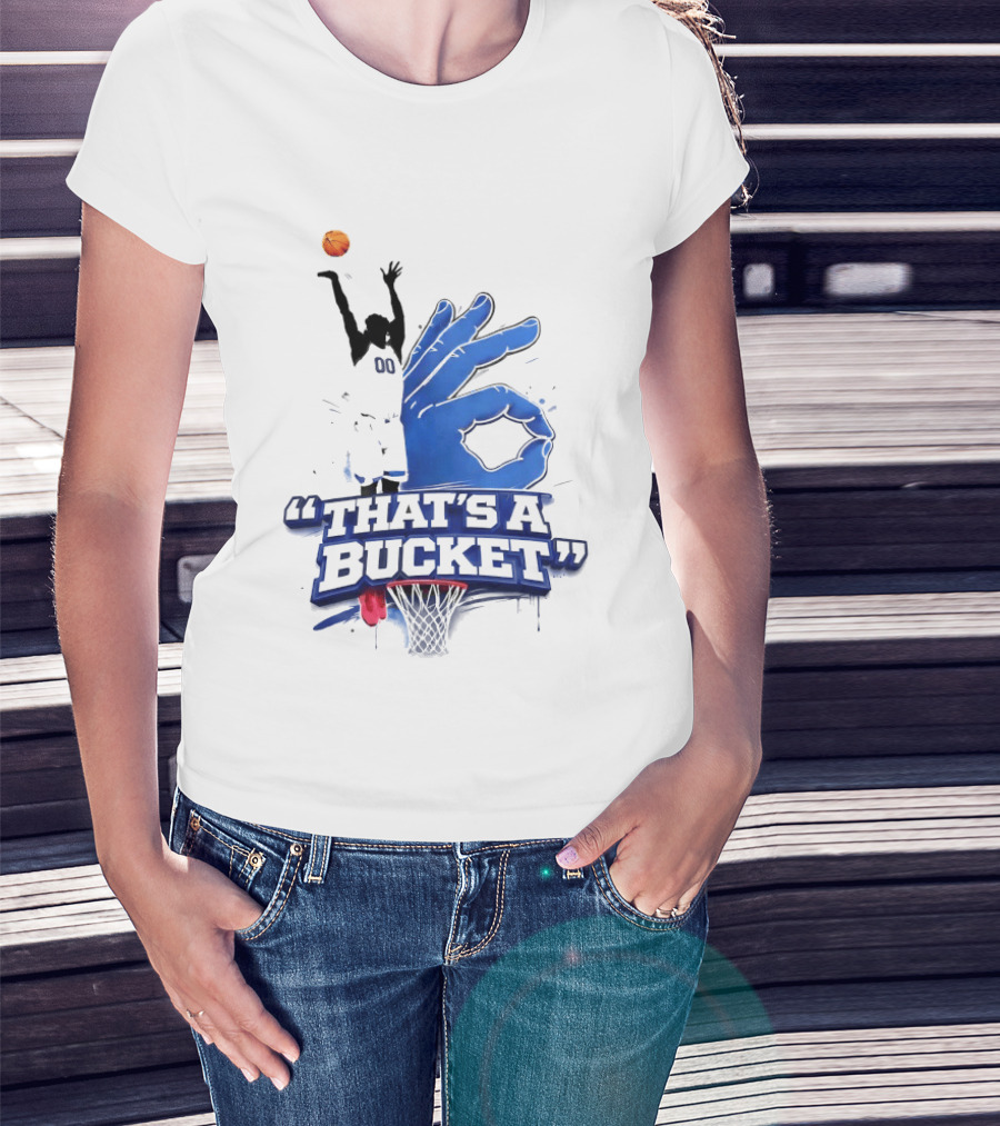 00 That's A Bucket Basketball Shot Gesture T-Shirt