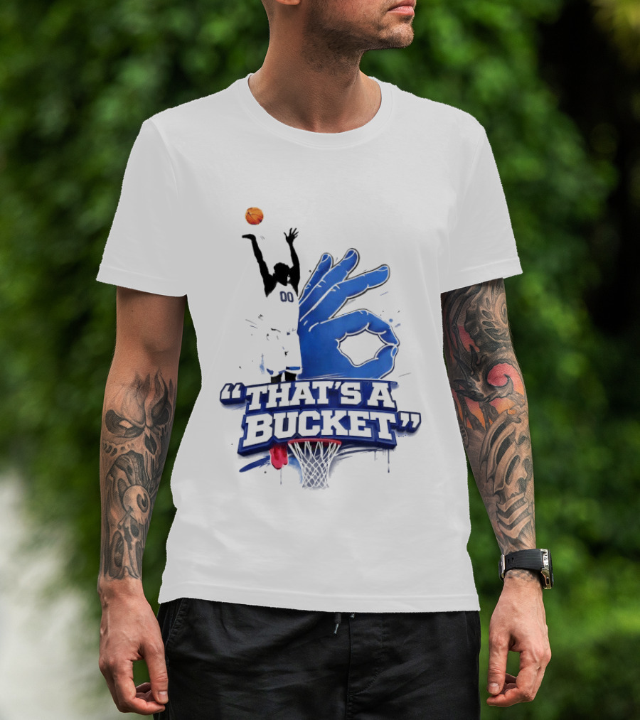 00 That's A Bucket Basketball Shot Gesture T-Shirt