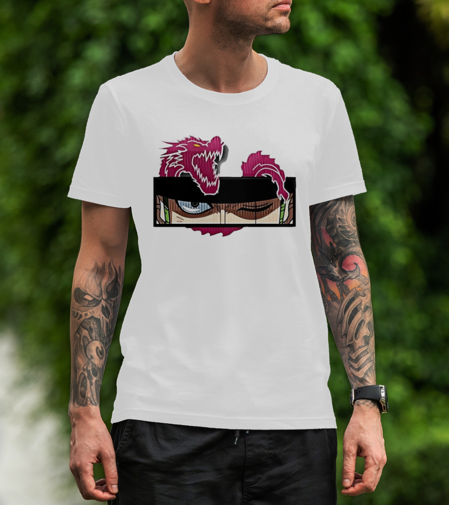 One Piece Roronoa Zoro Wano Purple Dragon Eyes Anime Manga T-Shirt