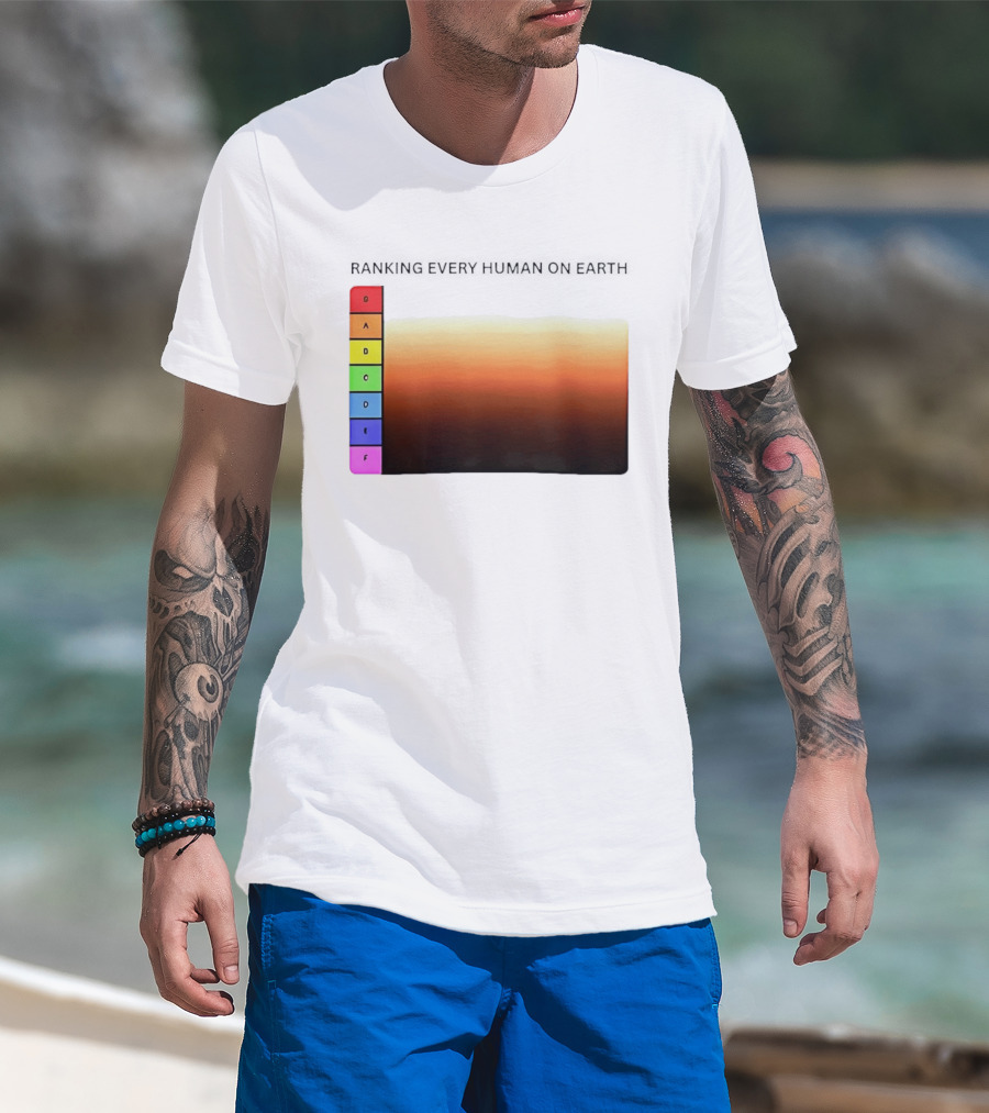 Ranking Every Human On Earth Tier List Gradient Chart T-Shirt