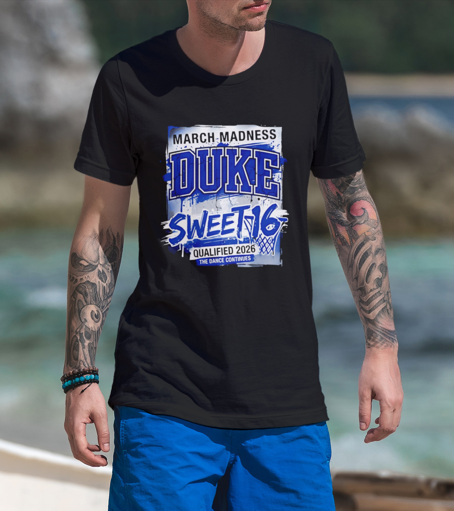 Duke Blue Devils 2026 NCAA March Madness Sweet 16 The Dance Continues T-Shirt