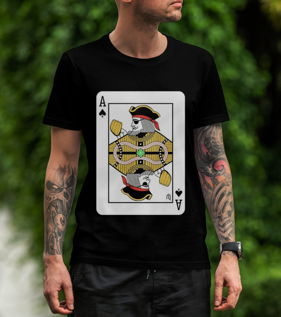 Athlete Ace Of Spades Playing Card Pirate T-Shirt