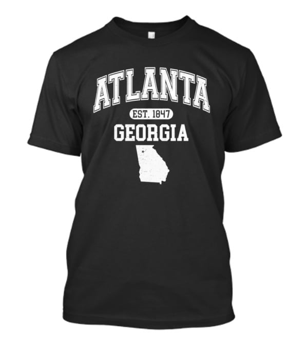 Atlanta Georgia Est 1847 Map T-Shirt