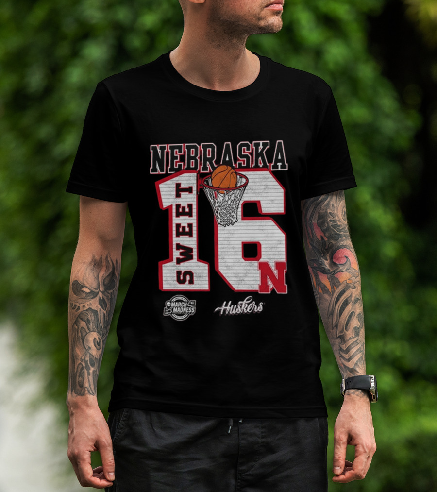 Nebraska Cornhuskers Basketball Sweet 16 March Madness 2026 T-Shirt