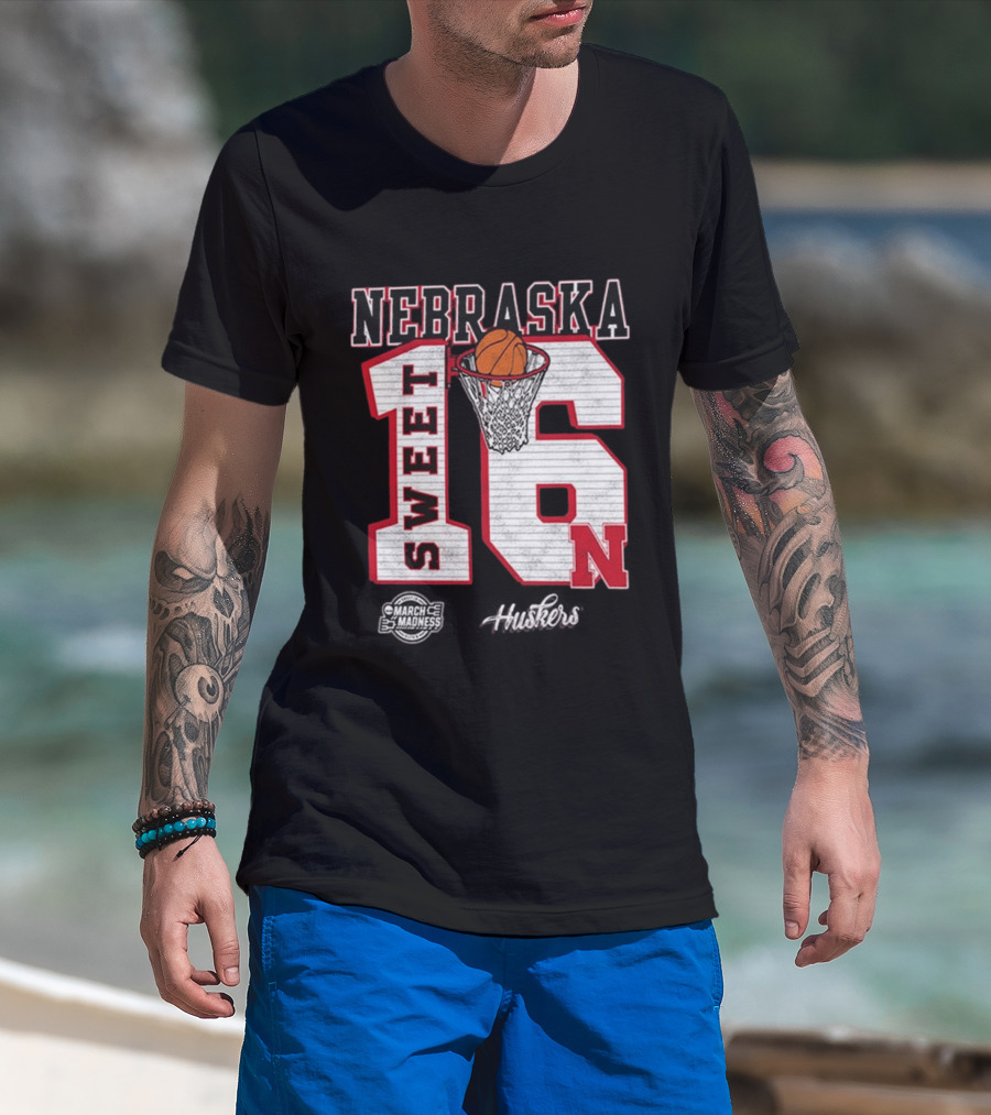 Nebraska Cornhuskers Basketball Sweet 16 March Madness 2026 T-Shirt