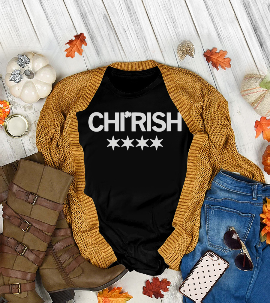 Chirish 4 Stars St Patrick's Day Ireland Chicago Celebration T-Shirt