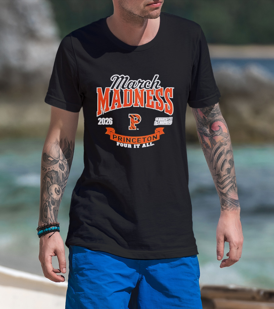 Princeton Tigers March Madness 2026 Four It All NCAA Women's Basketball T-Shirt