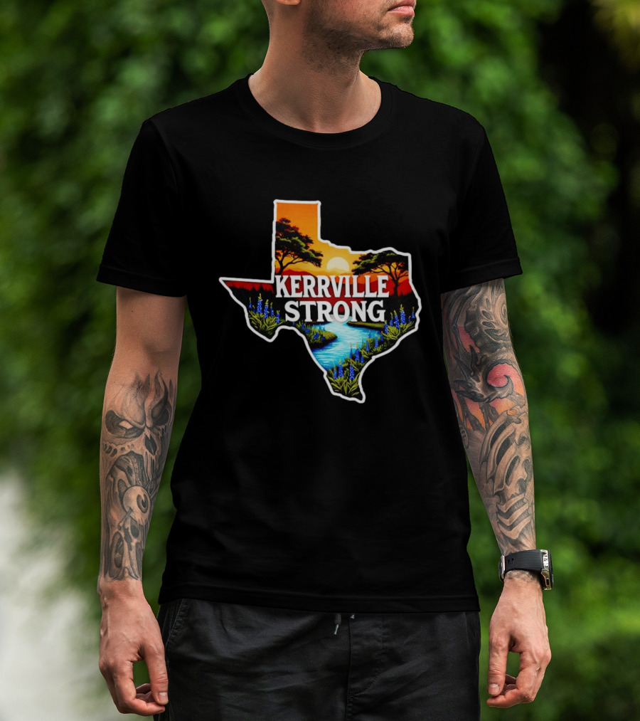 Kerrville Strong Texas Hill Country Scenery Support T-Shirt