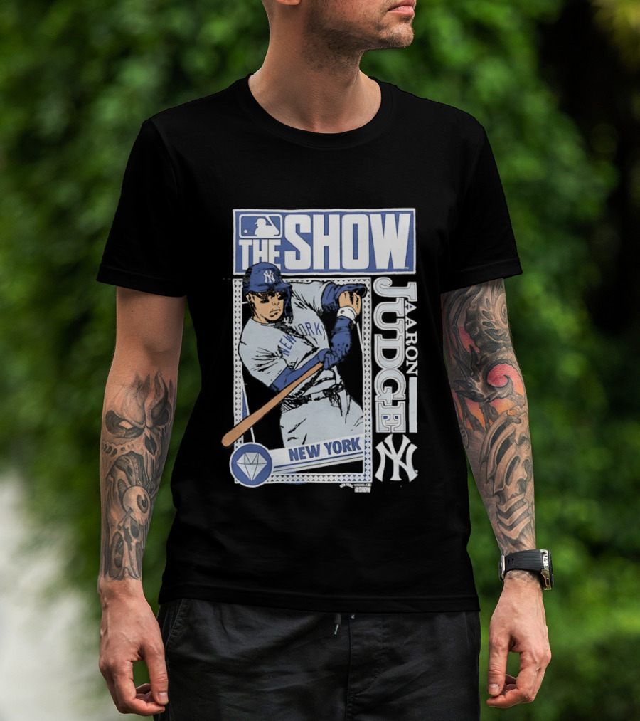 MLB The Show Caricature Aaron Judge 99 New York Yankees T-Shirt