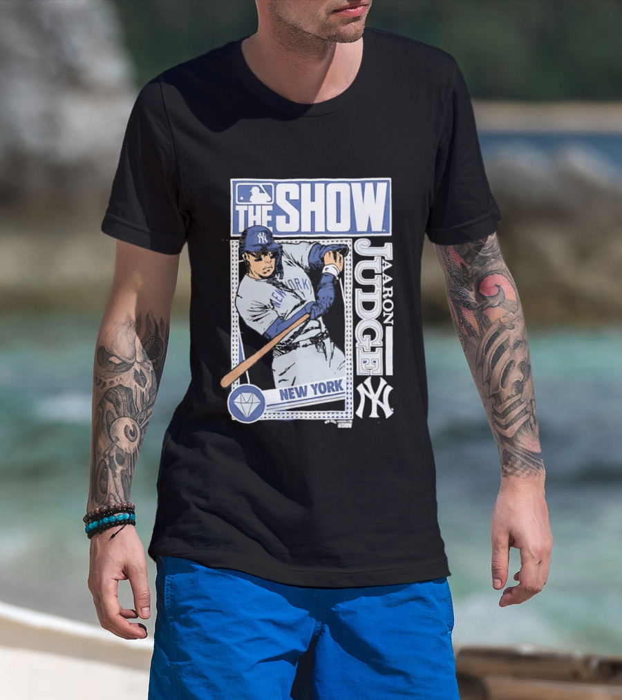 MLB The Show Caricature Aaron Judge 99 New York Yankees T-Shirt