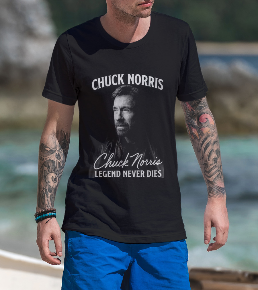Chuck Norris Legend Never Dies Two Sides T-Shirt