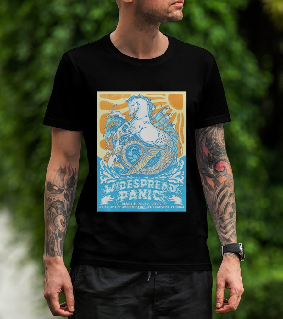 Widespread Panic March 20 22 2026 St Augustine Amphitheatre Florida Event T-Shirt
