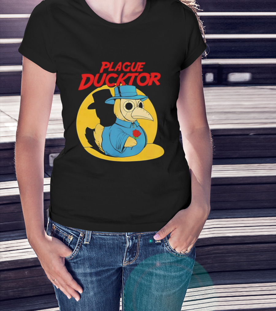 Plague Ducktor Holding Rose Doctor Costume Duck T-Shirt