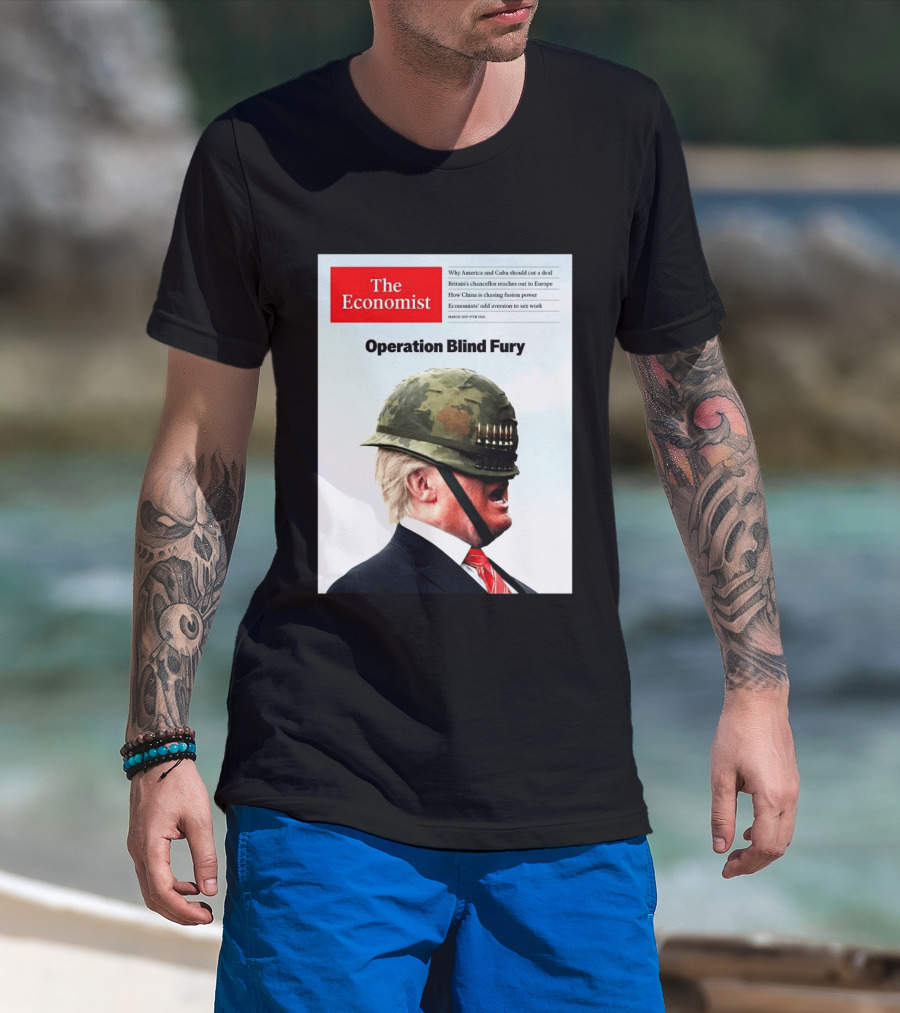 The Economist Donald Trump Operation Blind Fury Magazine Cover T-Shirt