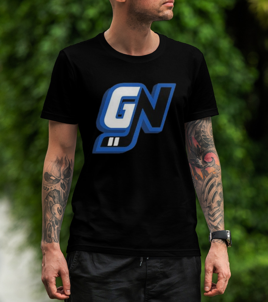 Game Notes GN Initials Blue Black T-Shirt