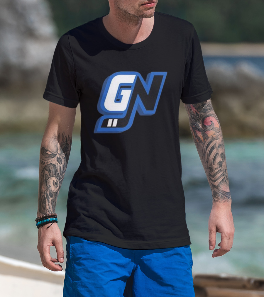Game Notes GN Initials Blue Black T-Shirt