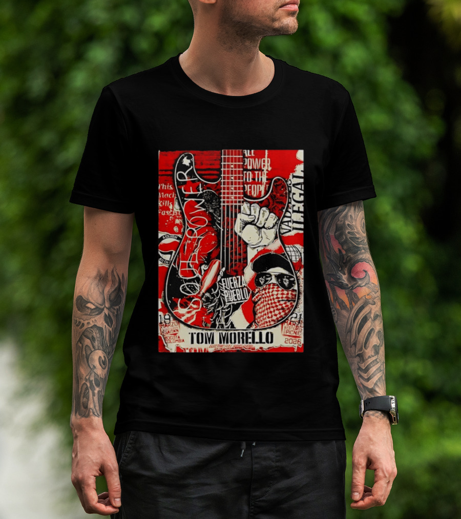 Tom Morello Soul Power Bogota Colombia March 19 21 2026 Fuerza Del Pueblo T-Shirt