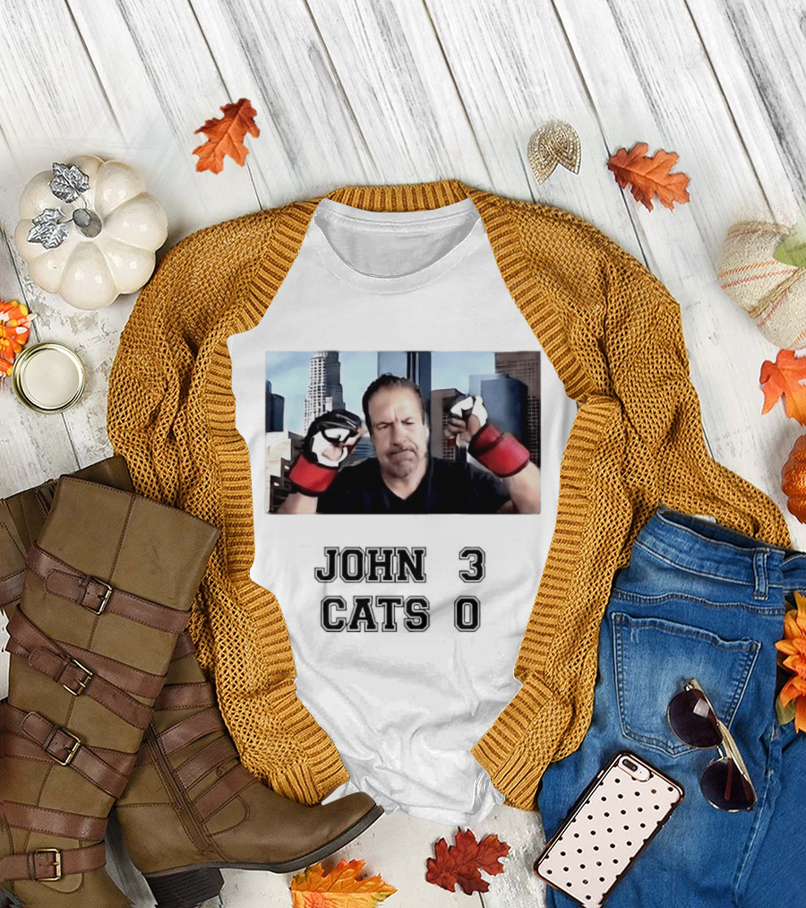John Melendez Boxing Style Victory John 3 Cats 0 T-Shirt