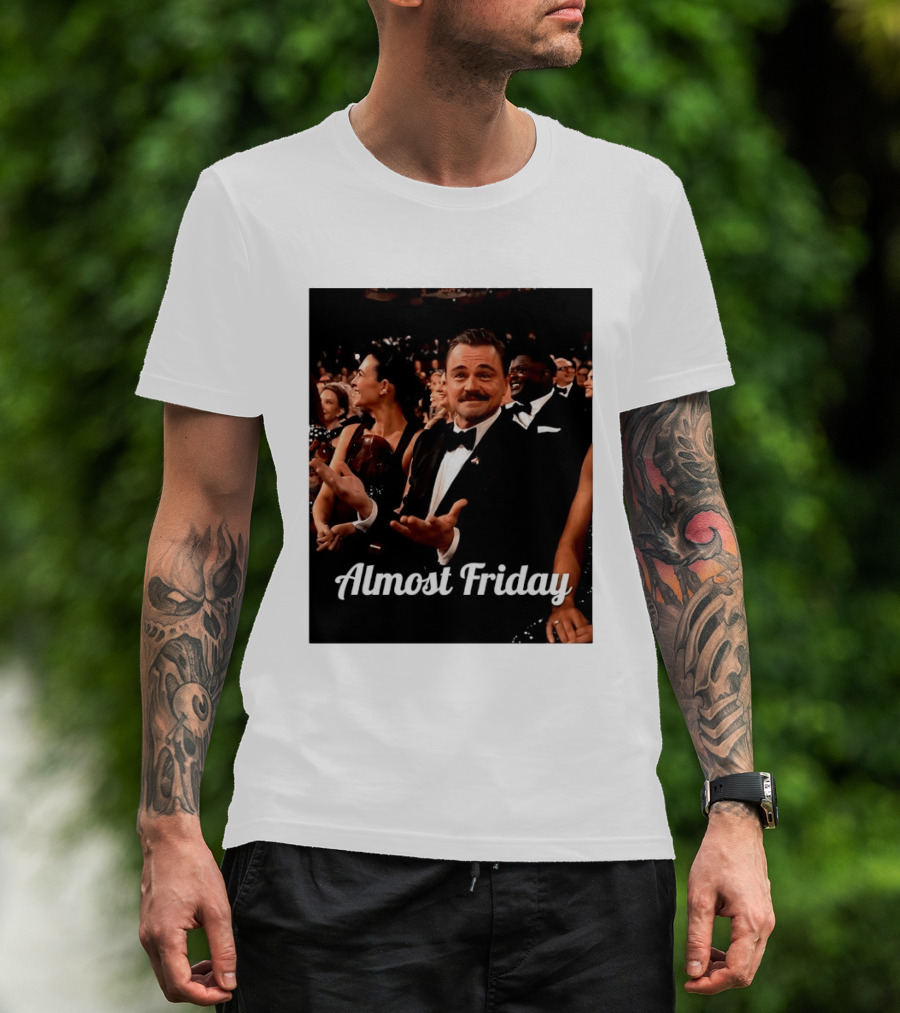 Almost Friday Leo Mustache Tuxedo Event T-Shirt